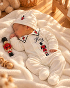 Zartlicht® Personalisierte Baby-Erstlingsausstattung aus Bio-Baumwoll-Jersey – 4-teiliges Set mit Wunschnamen & Doppel-Lagen Decke